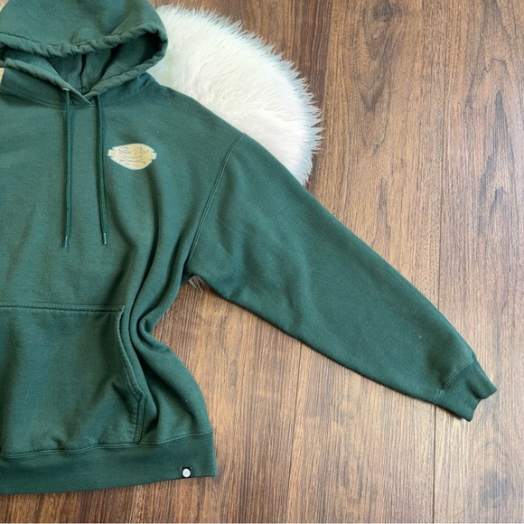 Sun ☀️ Diego Women’s Size Large Oversized Dark Green Long Sleeve Graphic Hoodie - Picture 5 of 13